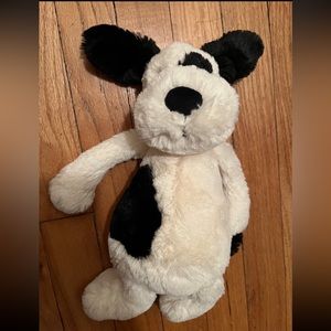 Jellycat medium black and white dog